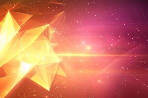 Abstract geometric shape in warm colors photo