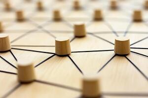 Network of connections on a light-colored surface photo