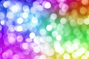Abstract rainbow bokeh lights photo