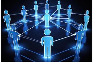 Networked individuals interconnected photo