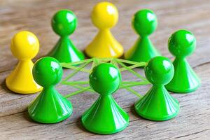 Collaborative Team of Colorful Figures photo