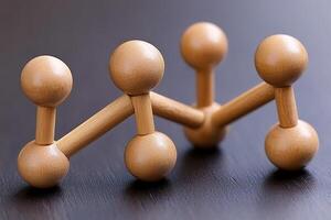 Wooden molecule model photo