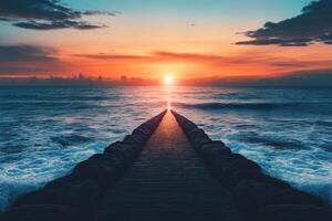 Sunrise path to serenity photo