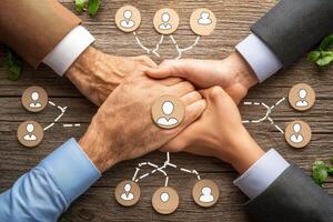 Teamwork and collaboration. A powerful symbol of shared vision and collective success photo