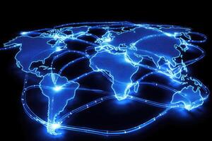 Global network of connections photo