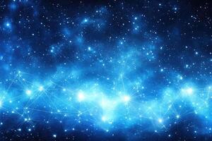 Blue background with stars and lines photo