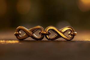 Intertwined heart-shaped jewelry photo