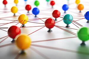 Colorful interconnected spheres photo