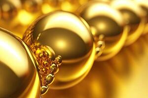 Golden sphere cluster, abstract design photo