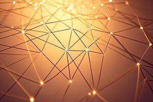 Abstract background with glowing lines and dots photo
