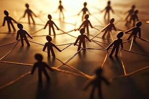 Interconnected individuals in a network photo