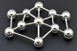 Interconnected metallic spheres photo