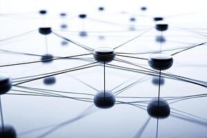 A group of connected objects on a white background photo