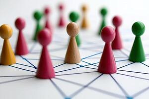 Connected figures, diverse and interconnected photo