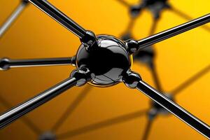 Close-up view of a molecular structure photo
