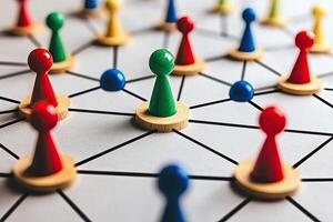 Network of diverse individuals photo