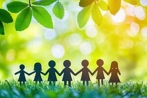 Family in nature's embrace photo