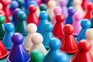 Colorful miniature people photo