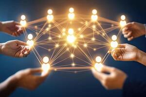 Collaborative network of people photo