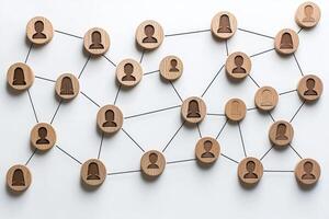 Connected people network photo