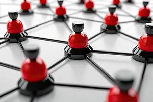 Network of connected individuals photo