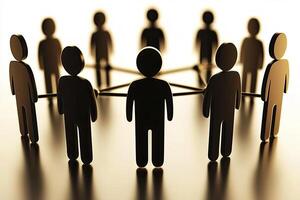 Connected team, collaborative group photo