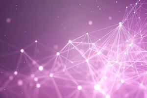 Purple background with connected lines and dots photo