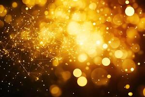 Golden network bokeh abstract photo