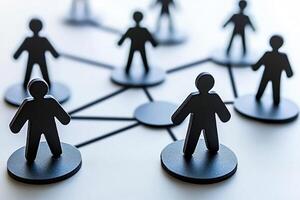 Connected team figures photo