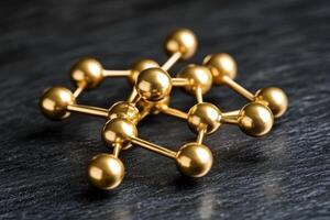 Golden Molecular Structure photo