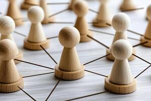 Networked people figures photo
