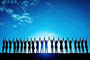Unity and solidarity of a diverse group photo