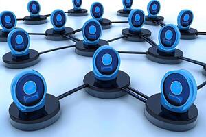 Network of connected people photo