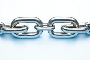 Metal chain links close-up photo