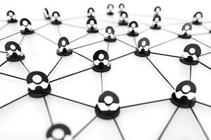 Networked people icons photo