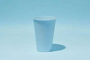 Light blue disposable cup photo
