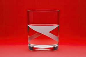 Glass of Water with a White X photo