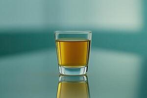 Amber liquid in a shot glass photo