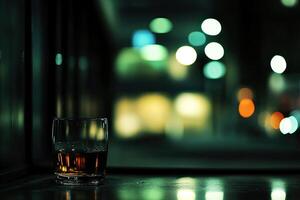 Nightcap at a window photo