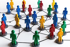 Diverse network of interconnected individuals photo