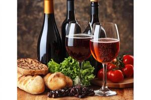 Elegant wine pairing with appetizers photo