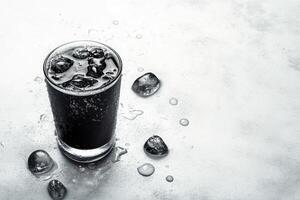 Dark Drink with Ice photo