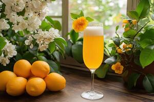 Refreshing summer beverage photo