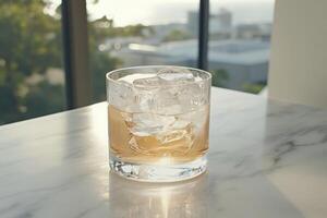 A refreshing drink with ice photo