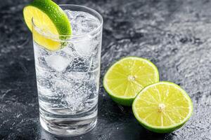 Refreshing Lime Soda Water photo