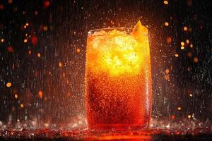 Sparkling, refreshing drink photo