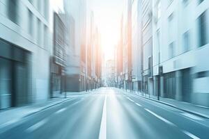 Urban street, motion blur effect photo