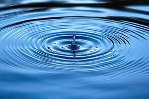 Water drop impact ripples photo
