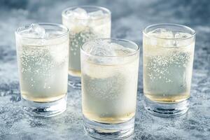 Refreshing, chilled, bubbly drinks photo