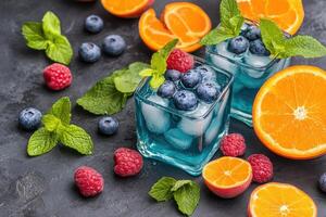 Refreshing Blue Fruit Cocktails photo